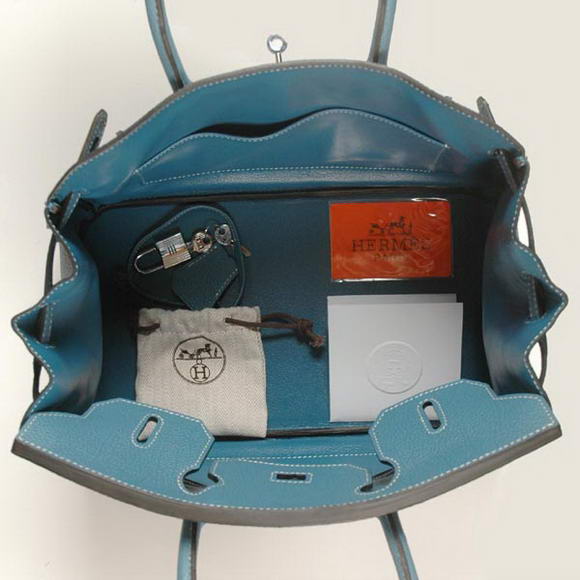 Hermes Birkin 30CM Tote Bags Smooth Togo Leather Blue Hermes Birkin 30CM Tote Bags Smooth Togo Leather Blue