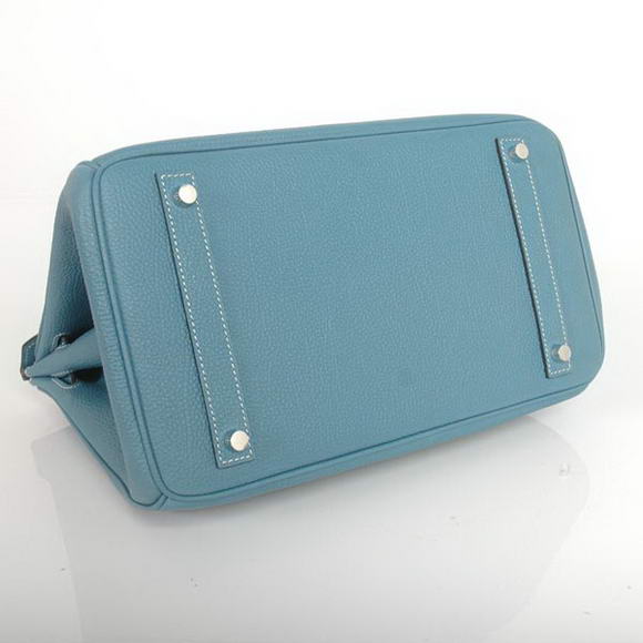 Hermes Birkin 30CM Tote Bags Smooth Togo Leather Blue Hermes Birkin 30CM Tote Bags Smooth Togo Leather Blue