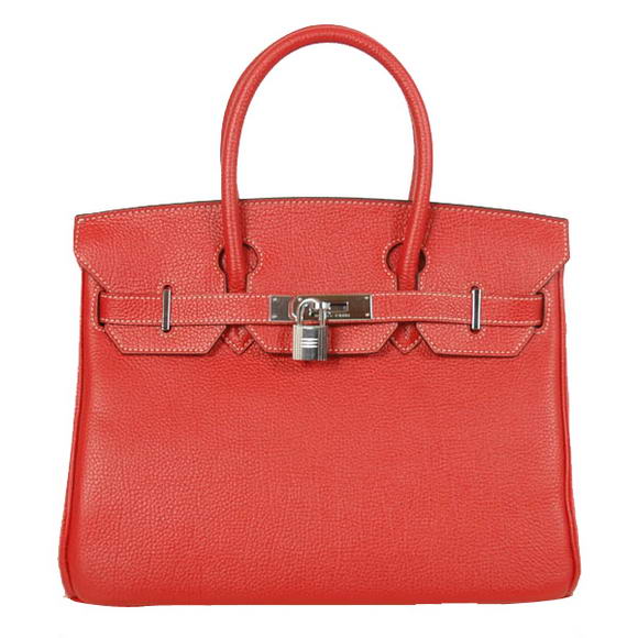 Hermes Birkin 30CM Tote Bags Smooth Togo Leather Red Hermes Birkin 30CM Tote Bags Smooth Togo Leather Red