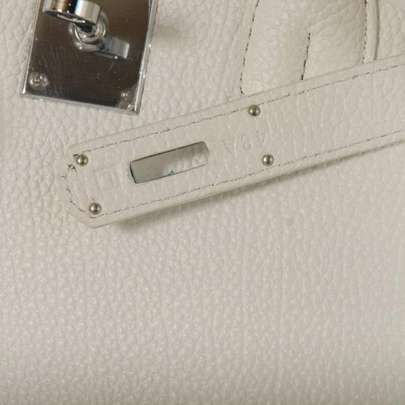 Hermes Birkin 30CM Tote Bags Smooth Togo Leather White