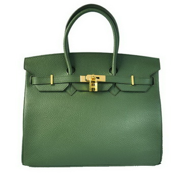 Hermes Birkin 35CM Tote Bags Togo Leather Amy Green Golden Hermes Birkin 35CM Tote Bags Togo Leather Amy Green Golden