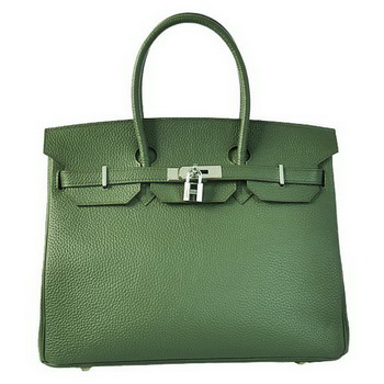 Hermes Birkin 35CM Tote Bags Togo Leather Amy Green Silver Hermes Birkin 35CM Tote Bags Togo Leather Amy Green Silver