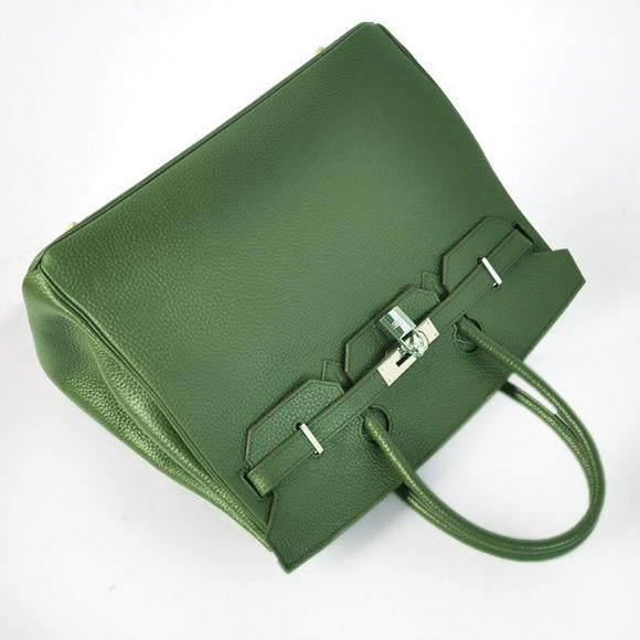Hermes Birkin 35CM Tote Bags Togo Leather Amy Green Silver Hermes Birkin 35CM Tote Bags Togo Leather Amy Green Silver