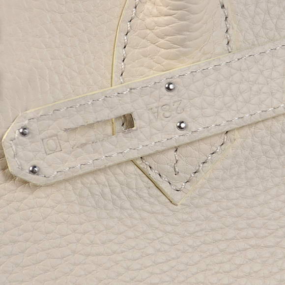 Hermes Birkin 35CM Tote Bags Togo Leather Beige Silver Hermes Birkin 35CM Tote Bags Togo Leather Beige Silver