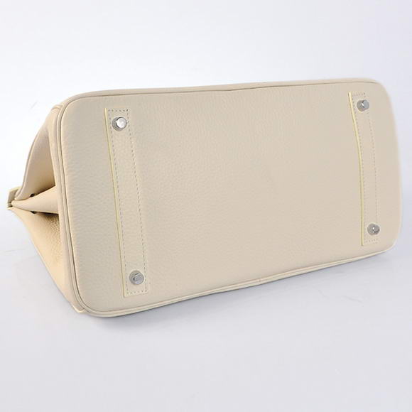 Hermes Birkin 35CM Tote Bags Togo Leather Beige Silver Hermes Birkin 35CM Tote Bags Togo Leather Beige Silver