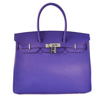 Hermes Birkin 35CM Tote Bags Togo Leather Blue Silver Hermes Birkin 35CM Tote Bags Togo Leather Blue Silver