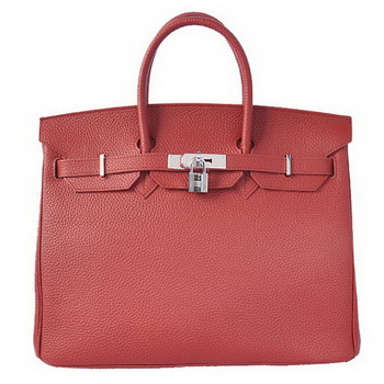 Hermes Birkin 35CM Tote Bags Togo Leather Bordeaux Silver Hermes Birkin 35CM Tote Bags Togo Leather Bordeaux Silver