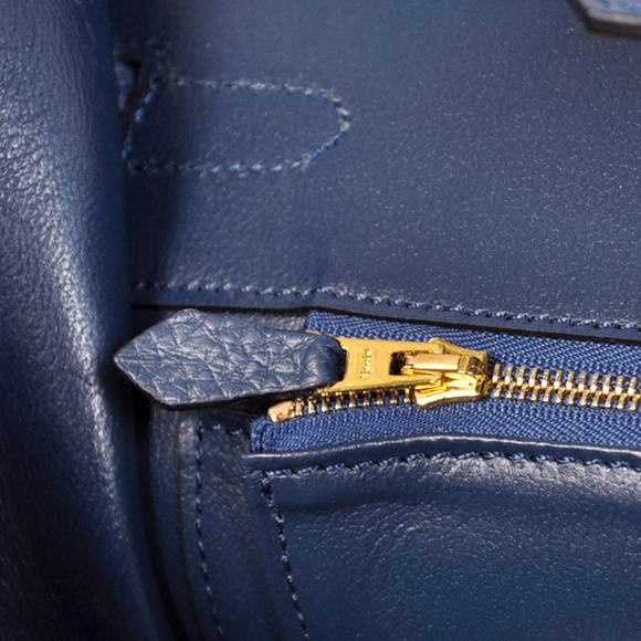 Hermes Birkin 35CM Tote Bags Togo Leather Dark Blue Golden Hermes Birkin 35CM Tote Bags Togo Leather Dark Blue Golden