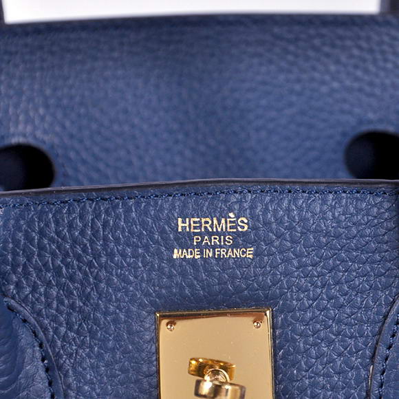 Hermes Birkin 35CM Tote Bags Togo Leather Dark Blue Golden Hermes Birkin 35CM Tote Bags Togo Leather Dark Blue Golden
