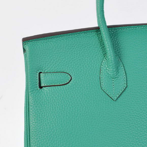 Hermes Birkin 35CM Tote Bags Togo Leather Green Silver Hermes Birkin 35CM Tote Bags Togo Leather Green Silver