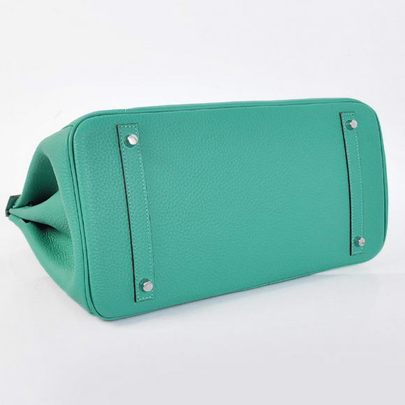 Hermes Birkin 35CM Tote Bags Togo Leather Green Silver Hermes Birkin 35CM Tote Bags Togo Leather Green Silver