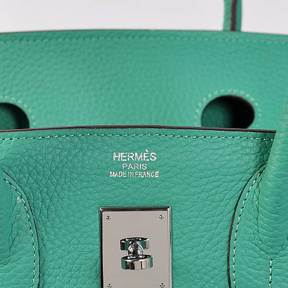 Hermes Birkin 35CM Tote Bags Togo Leather Green Silver Hermes Birkin 35CM Tote Bags Togo Leather Green Silver