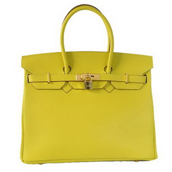 Hermes Birkin 35CM Tote Bags Togo Leather Lemon Golden Hermes Birkin 35CM Tote Bags Togo Leather Lemon Golden