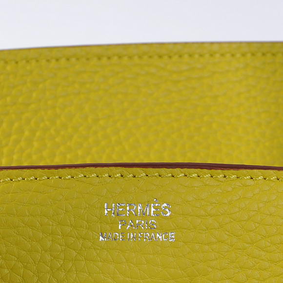 Hermes Birkin 35CM Tote Bags Togo Leather Lemon Silver Hermes Birkin 35CM Tote Bags Togo Leather Lemon Silver