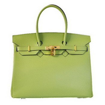 Hermes Birkin 35CM Tote Bags Togo Leather Light Green Golden Hermes Birkin 35CM Tote Bags Togo Leather Light Green Golden