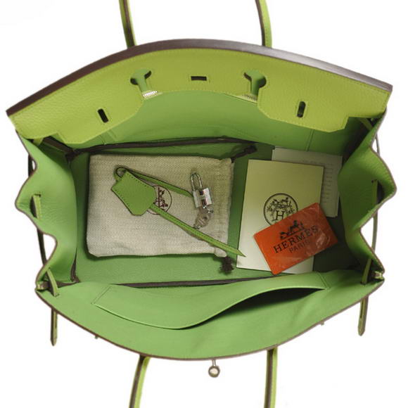 Hermes Birkin 35CM Tote Bags Togo Leather Light Green Silver Hermes Birkin 35CM Tote Bags Togo Leather Light Green Silver