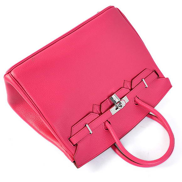 Hermes Birkin 35CM Tote Bags Togo Leather Peach Silver