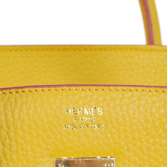 Hermes Birkin 35CM Tote Bags Togo Leather Yellow Golden Hermes Birkin 35CM Tote Bags Togo Leather Yellow Golden