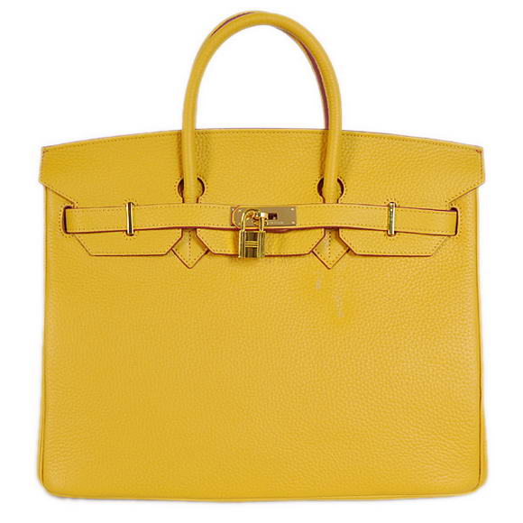 Hermes Birkin 35CM Tote Bags Togo Leather Yellow Golden Hermes Birkin 35CM Tote Bags Togo Leather Yellow Golden