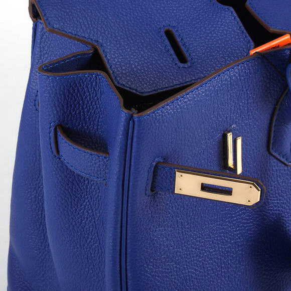 Hermes Birkin 35CM Smooth Leather Handbag 6089 Dark Blue Golden Hermes Birkin 35CM Smooth Leather Handbag 6089 Dark Blue Golden