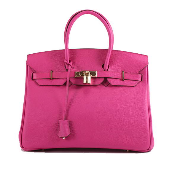 Hermes Birkin 35CM Smooth Leather Handbag 6089 Rose Golden Hermes Birkin 35CM Smooth Leather Handbag 6089 Rose Golden