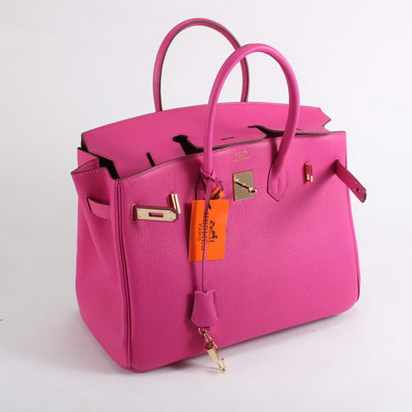 Hermes Birkin 35CM Smooth Leather Handbag 6089 Rose Golden Hermes Birkin 35CM Smooth Leather Handbag 6089 Rose Golden