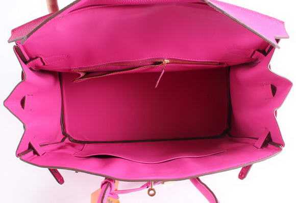 Hermes Birkin 35CM Smooth Leather Handbag 6089 Rose Golden Hermes Birkin 35CM Smooth Leather Handbag 6089 Rose Golden