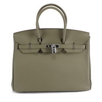 Hermes Birkin 35CM Togo Leather Handbag 6089 Dark Grey Silver Hermes Birkin 35CM Togo Leather Handbag 6089 Dark Grey Silver