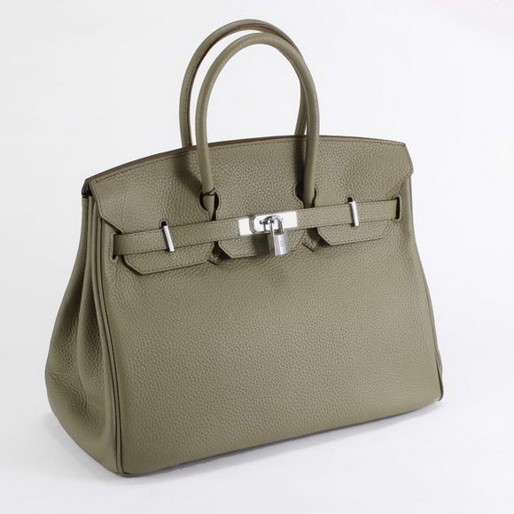Hermes Birkin 35CM Togo Leather Handbag 6089 Dark Grey Silver Hermes Birkin 35CM Togo Leather Handbag 6089 Dark Grey Silver