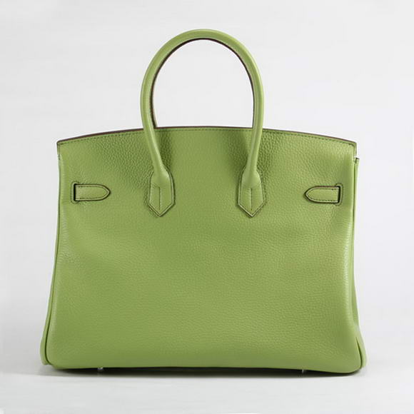 Hermes Birkin 35CM Togo Leather Handbag 6089 Green Golden