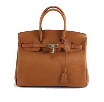 Hermes Birkin 35CM Togo Leather Handbag 6089 Light Coffee Golden Hermes Birkin 35CM Togo Leather Handbag 6089 Light Coffee Golden