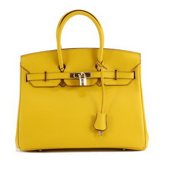 Hermes Birkin 35CM Togo Leather Handbag 6089 Yellow Golden Hermes Birkin 35CM Togo Leather Handbag 6089 Yellow Golden