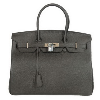 Hermes Birkin 35CM Tote Bags Smooth Togo Leather Black Silver Hermes Birkin 35CM Tote Bags Smooth Togo Leather Black Silver