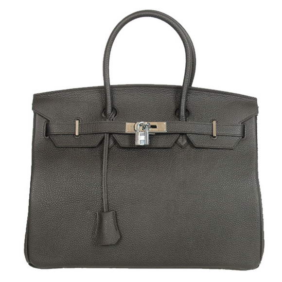 Hermes Birkin 35CM Tote Bags Smooth Togo Leather Black Silver Hermes Birkin 35CM Tote Bags Smooth Togo Leather Black Silver