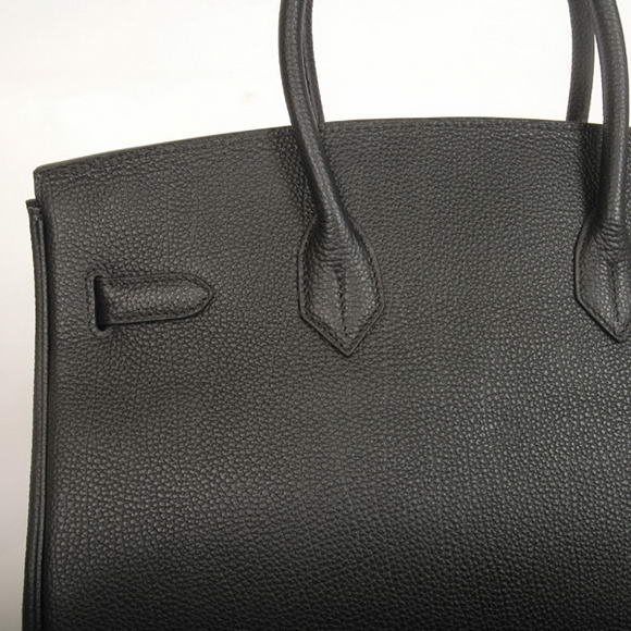 Hermes Birkin 35CM Tote Bags Smooth Togo Leather Black Silver Hermes Birkin 35CM Tote Bags Smooth Togo Leather Black Silver
