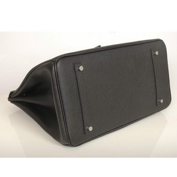 Hermes Birkin 35CM Tote Bags Smooth Togo Leather Black Silver Hermes Birkin 35CM Tote Bags Smooth Togo Leather Black Silver