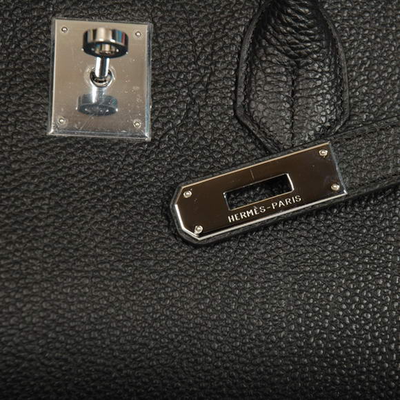 Hermes Birkin 35CM Tote Bags Smooth Togo Leather Black Silver Hermes Birkin 35CM Tote Bags Smooth Togo Leather Black Silver