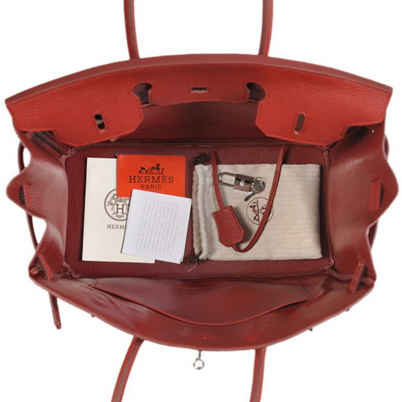 Hermes Birkin 35CM Tote Bags Smooth Togo Leather Bordeaux Silver Hermes Birkin 35CM Tote Bags Smooth Togo Leather Bordeaux Silver