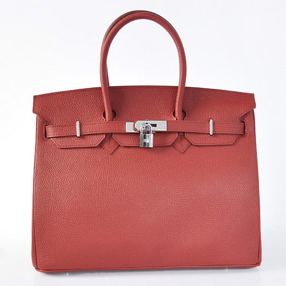 Hermes Birkin 35CM Tote Bags Smooth Togo Leather Bordeaux Silver Hermes Birkin 35CM Tote Bags Smooth Togo Leather Bordeaux Silver