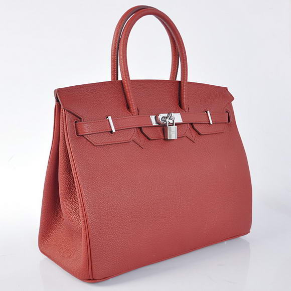 Hermes Birkin 35CM Tote Bags Smooth Togo Leather Bordeaux Silver Hermes Birkin 35CM Tote Bags Smooth Togo Leather Bordeaux Silver