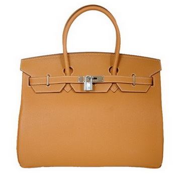 Hermes Birkin 35CM Tote Bags Smooth Togo Leather Camel Silver Hermes Birkin 35CM Tote Bags Smooth Togo Leather Camel Silver