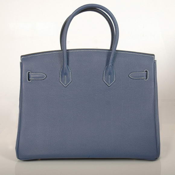 Hermes Birkin 35CM Tote Bags Smooth Togo Leather Dark Blue Golden Hermes Birkin 35CM Tote Bags Smooth Togo Leather Dark Blue Golden
