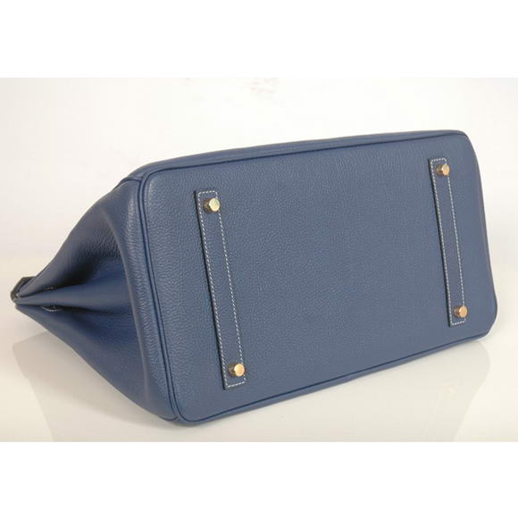 Hermes Birkin 35CM Tote Bags Smooth Togo Leather Dark Blue Golden Hermes Birkin 35CM Tote Bags Smooth Togo Leather Dark Blue Golden
