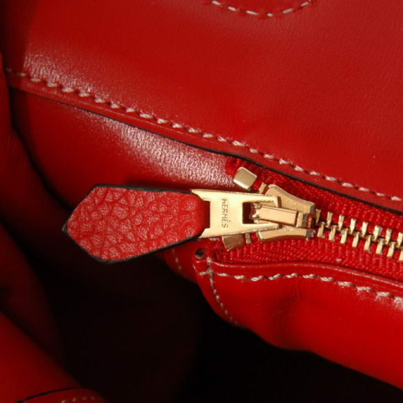 Hermes Birkin 35CM Tote Bags Smooth Togo Leather Red Golden Hermes Birkin 35CM Tote Bags Smooth Togo Leather Red Golden