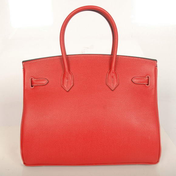 Hermes Birkin 35CM Tote Bags Smooth Togo Leather Red Golden Hermes Birkin 35CM Tote Bags Smooth Togo Leather Red Golden