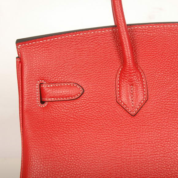 Hermes Birkin 35CM Tote Bags Smooth Togo Leather Red Golden Hermes Birkin 35CM Tote Bags Smooth Togo Leather Red Golden