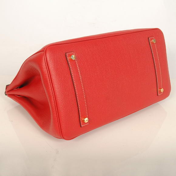 Hermes Birkin 35CM Tote Bags Smooth Togo Leather Red Golden Hermes Birkin 35CM Tote Bags Smooth Togo Leather Red Golden