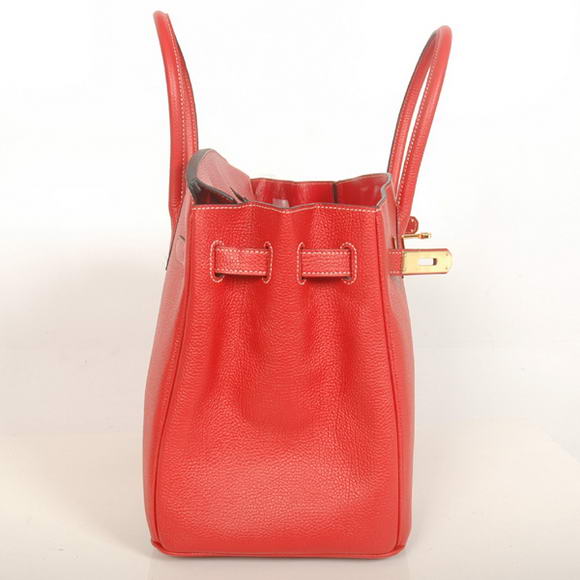 Hermes Birkin 35CM Tote Bags Smooth Togo Leather Red Golden Hermes Birkin 35CM Tote Bags Smooth Togo Leather Red Golden