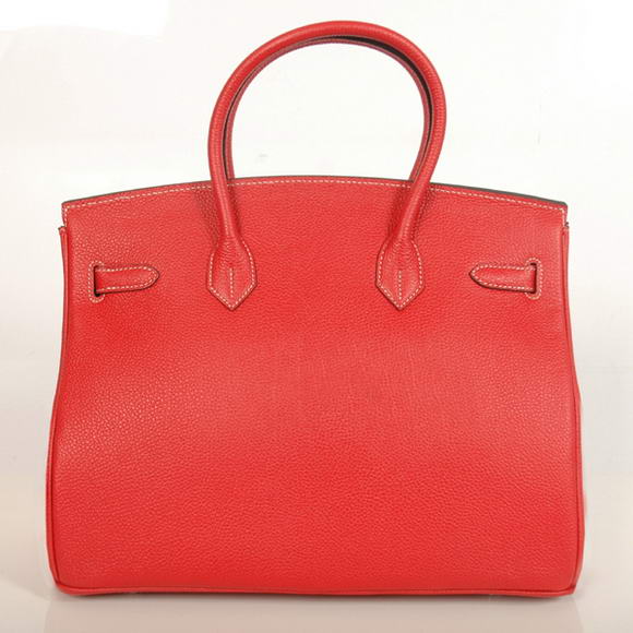 Hermes Birkin 35CM Tote Bags Smooth Togo Leather Red Silver Hermes Birkin 35CM Tote Bags Smooth Togo Leather Red Silver