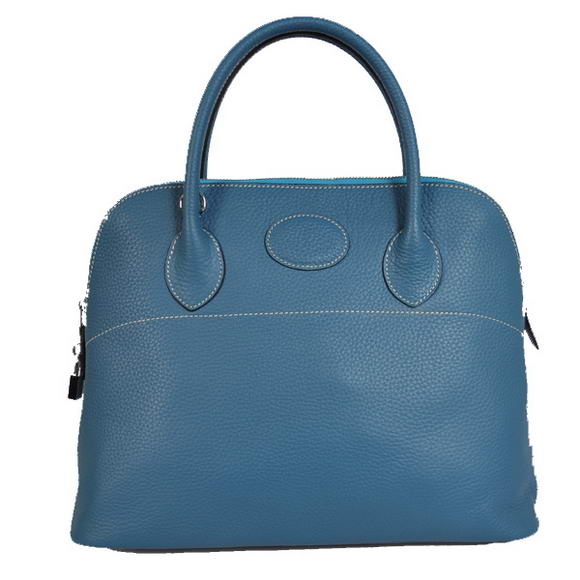 Hermes Bolide 37CM Tote Bags Clemence H1037 Blue Hermes Bolide 37CM Tote Bags Clemence H1037 Blue